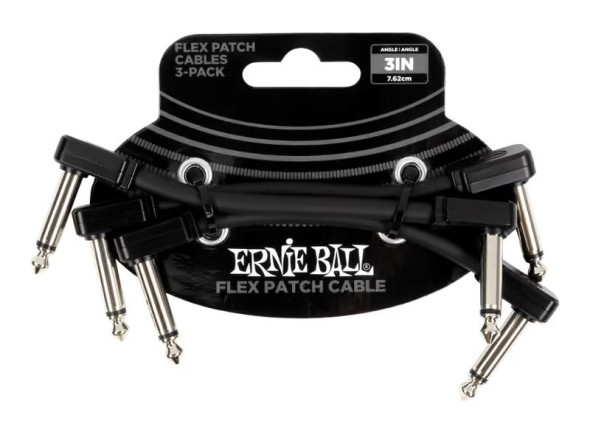 Ernie Ball FLEX PATCH 3” Black - PACK 3 Ernie Ball FLEX PATCH 3” Black - PACK 3